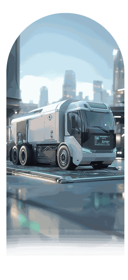 Smart AI-equipped truck